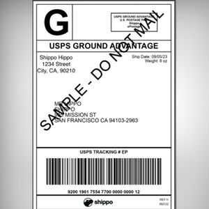 EXTRA USPS Ground Advantage Shipping Label